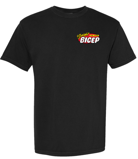 STRAIGHT TO THE BICEP TEE (black)